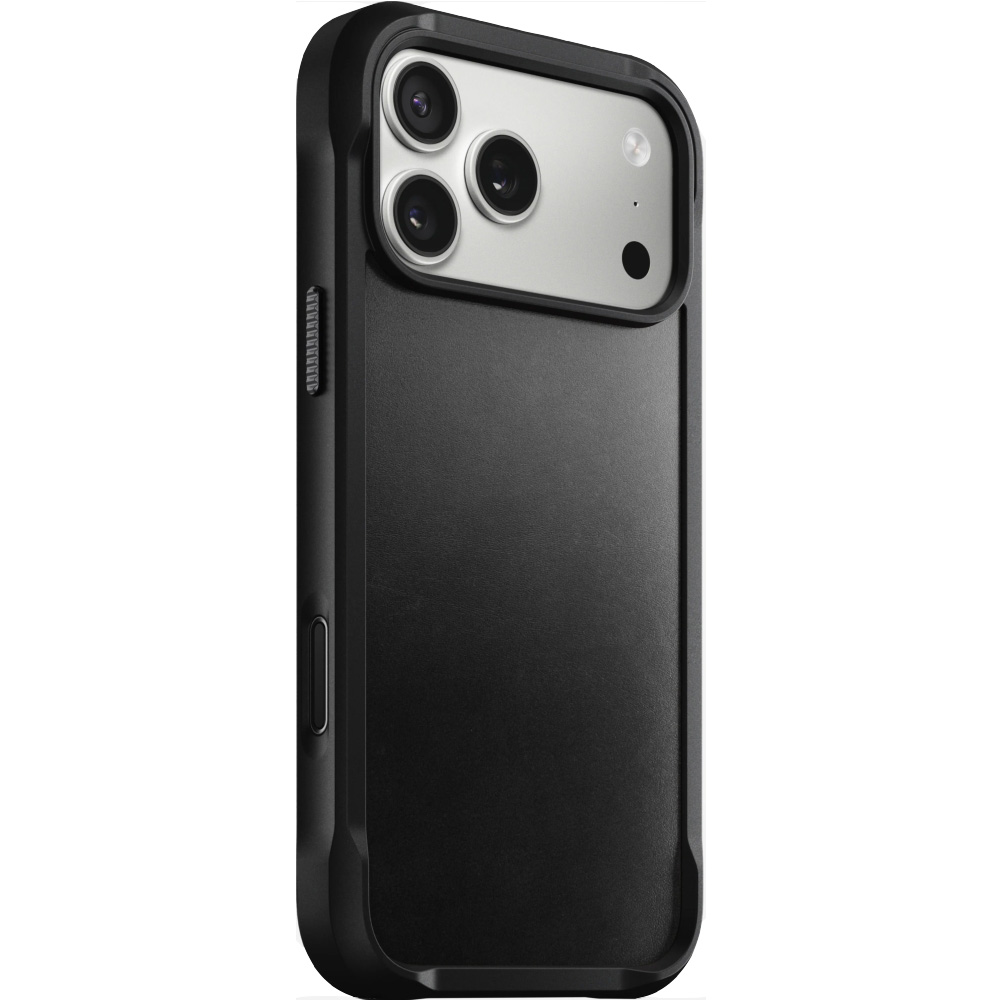 Nomad Rugged Leather Mag do iPhone 17 Pro Max, czarne
